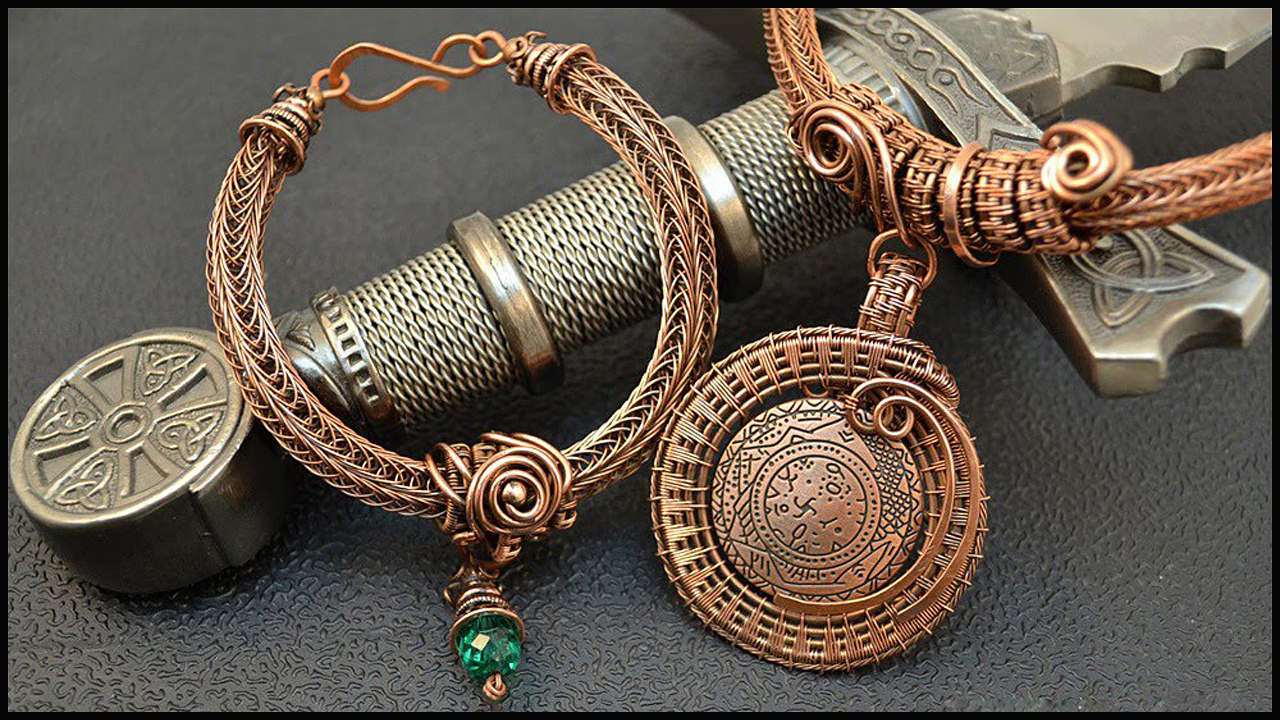 Украшения из проволоки Викинг - Vikinq Knit - браслеты ожерелья. Галерея украшений. смотреть онлайн