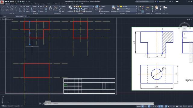 Autocad 2020 semester ending work смотреть онлайн