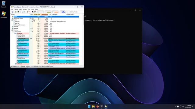 Find Process Of The Active Window Using Process Explorer