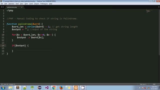 PHP - Check the string if Palindrome (Manual Coding) смотреть онлайн