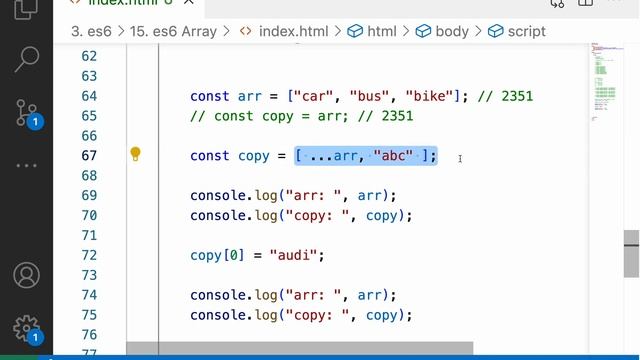 es6 Array cloning - How to make independent copy of an array in javascript смотреть онлайн