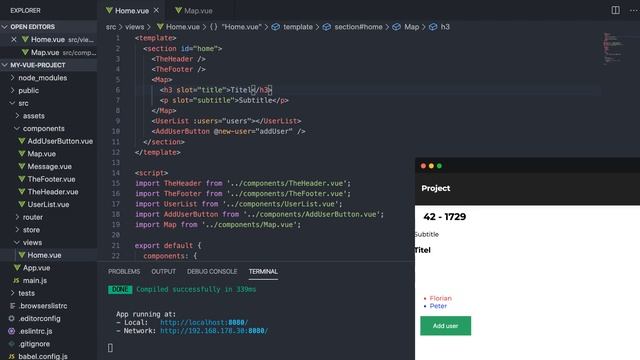 Wie können wir Slots verwenden? | Vue.js in a Nutshell смотреть онлайн