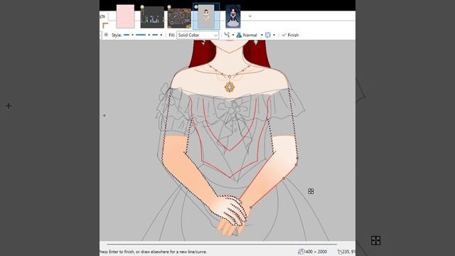 Paint.net Timelapse | "Aristocratic Lady with a Sword" смотреть онлайн