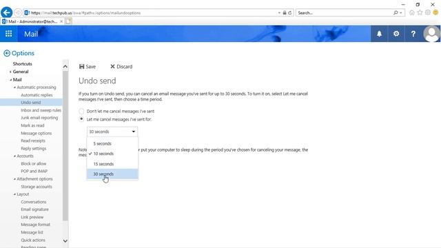 How to undo sent emails in Outlook Web App (OWA) 2019 смотреть онлайн