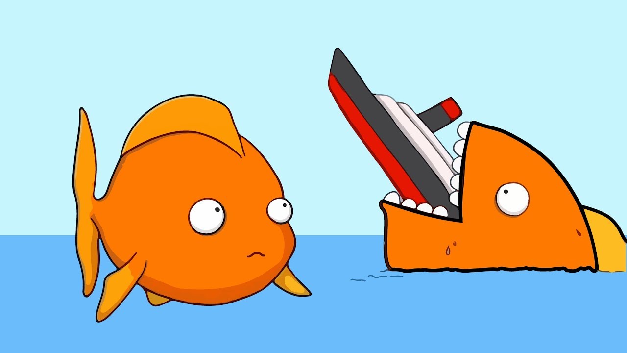 МАЛЕНЬКАЯ РЫБКА превращается в ЗУБАСТИКА Мультик ИГРА Tasty Blue