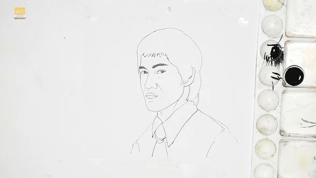 Bruce Lee drawing II How to draw Bruce Lee drawing step by step II #artjanag смотреть онлайн