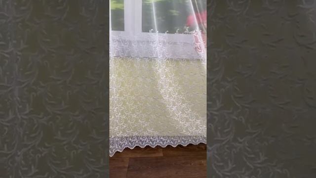 Тюль вензель, Вишивка внизу, Фатін, Турція смотреть онлайн