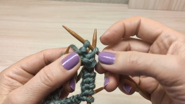 Простой способ полупатентной резинки.Вязание спицами. смотреть онлайн