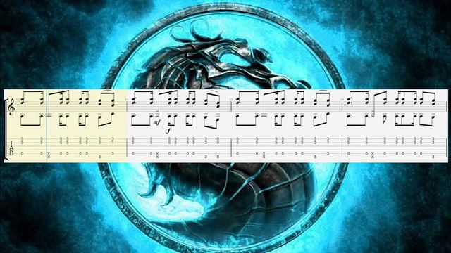 How to play "Mortal Kombat - Main Theme" on guitar (Tabs) Fingerstyle смотреть онлайн