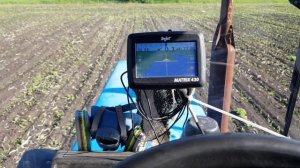 Вождение МТЗ-82 по навигатору MATRIX 430. Разворот трактора.