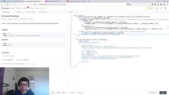 Terrible LeetCode in Kotlin: #22 Generate Parentheses смотреть онлайн