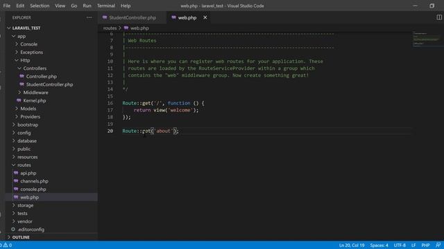 20. Extension - Laravel goto controller | VS Code Editor | ArefinDev смотреть онлайн