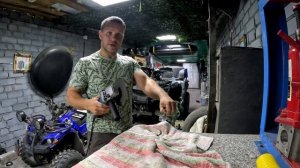 установка алюминиевого радиатора stels guepard 800. родного не хватает.