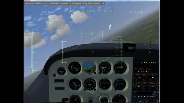 FlightGear tutorial 4 - учебное видео - правый вираж смотреть онлайн