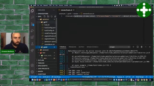 QArentena 65: Selenium Grid, Selenoid e Zalenium, por Ernesto Barbosa смотреть онлайн
