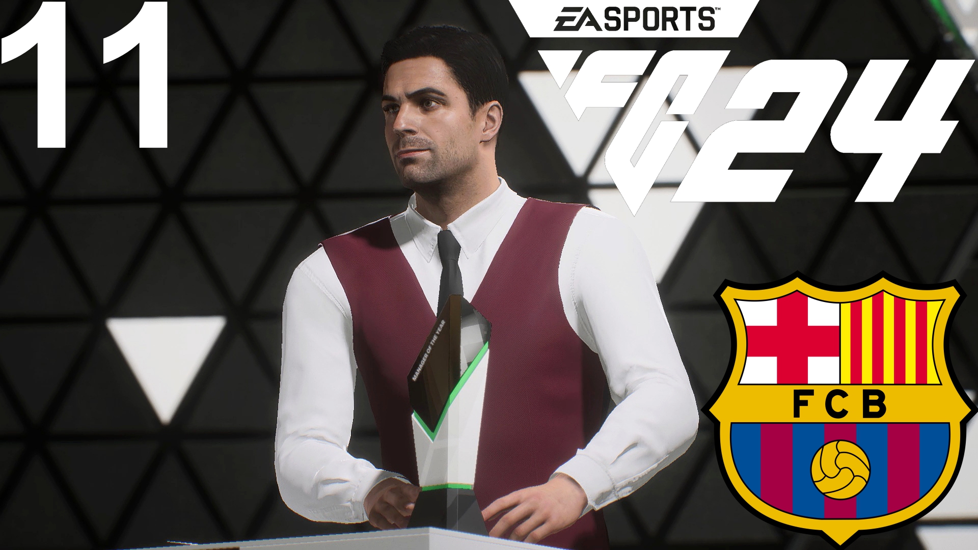 FC 24 КАРЬЕРА ЗА БАРСЕЛОНУ #11 - ФИНАЛ СУПЕРКУБКА ИСПАНИИ и НАГРАДА ЛУЧШЕМУ ТРЕНЕРУ ГОДА!!!