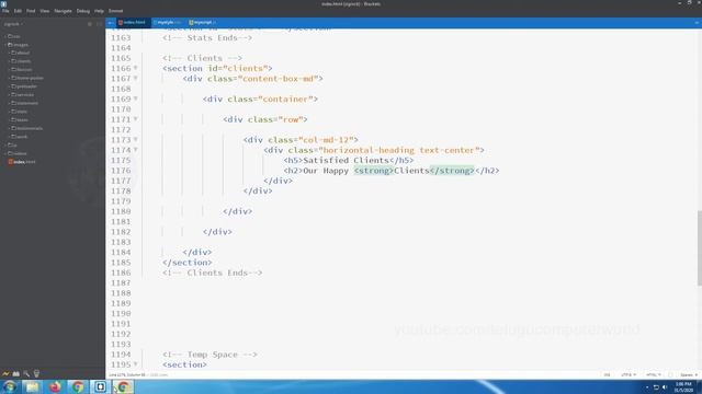 #71 How to Build Website using Html, CSS, JS, jQuery, Bootstrap - Building Clients Section HTML смотреть онлайн