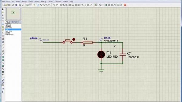 PROTEUS УРОК 3 первая схема