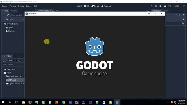 godot basic tutorial- add button смотреть онлайн