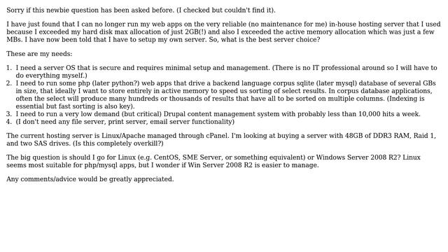 Best server choice for low maintenance php or python (perl) and mysql or sqlite database web apps смотреть онлайн