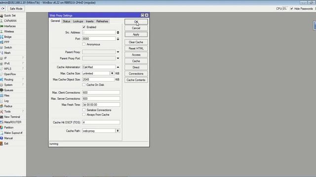 Setting UP Web Proxy MIKROTIK Router смотреть онлайн
