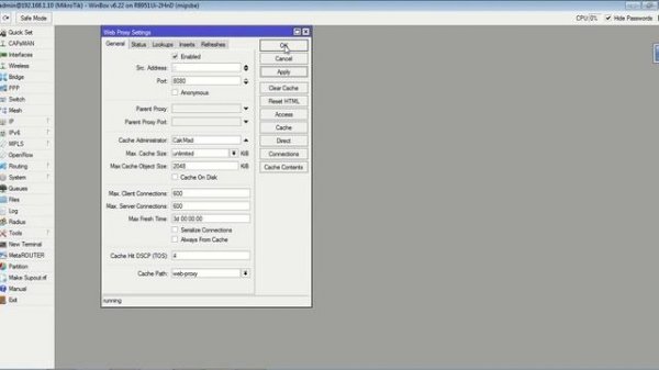 Setting UP Web Proxy MIKROTIK Router