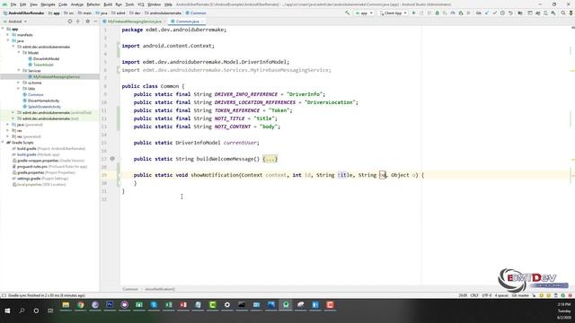 EDMT Dev - Uber Clone Tutorial #9 Integrated Firebase Cloud Messaging смотреть онлайн