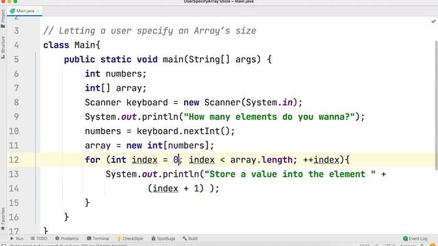 User specify an Array’s size in Java || Tutorials #43 смотреть онлайн