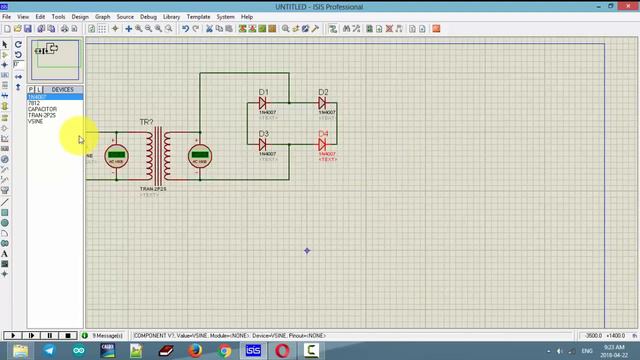 How to Convert AC 220v to DC 12v Simulation in Proteus смотреть онлайн