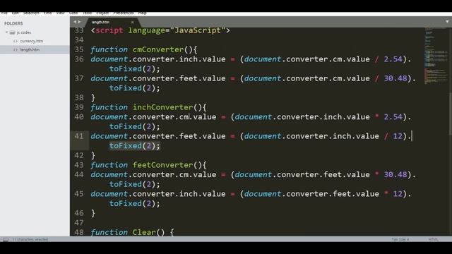 Centimeter, Inches, and Feet Conversion in JavaScript смотреть онлайн