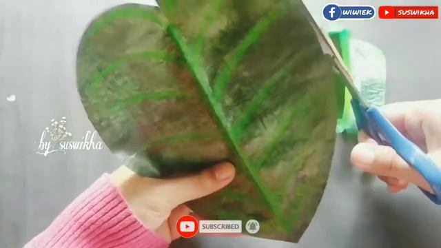 DIY | CARA MEMBUAT TANAMAN MONSTERA DARI PLASTIK KRESEK | JANDA BOLONG | MONSTERA FROM PLASTIC BAG смотреть онлайн
