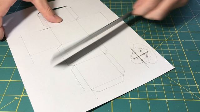 Drawing, cutting, folding and gluing a cube pattern смотреть онлайн
