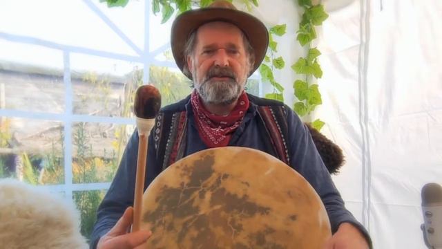 18" horse shaman drum with rag wool смотреть онлайн