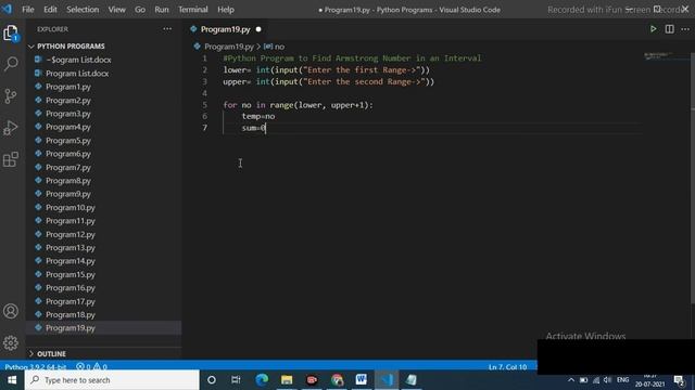Python Program to Find Armstrong Number in an Interval смотреть онлайн