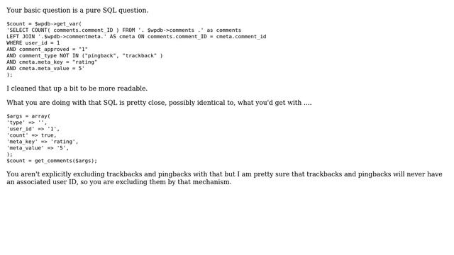 Wordpress: count number of user comments with a specific comment meta value (2 Solutions!!) смотреть онлайн