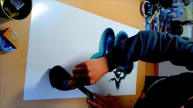 Japanese One Stroke Dragon Art　一筆龍 FreeHand смотреть онлайн