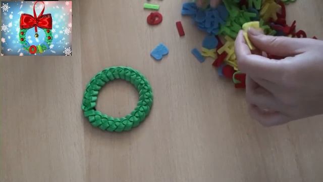 DIY Tutorial Канзаши Новогодняя игрушка на елку своими руками, Christmas tree toy, Tannenbaumschmuc смотреть онлайн