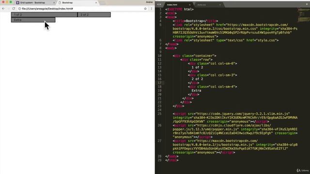 Web Developer - Bootstrap Grid смотреть онлайн