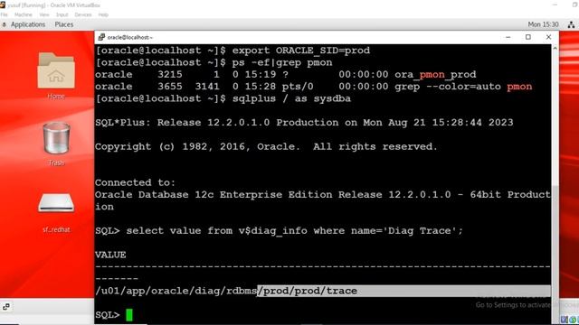 Alert Log in database ORACLE LINUX смотреть онлайн