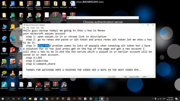 How to renew ur expired minecraft account of easymc.