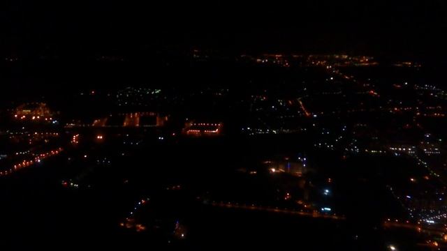 Заход на посадку ночью в Москве #Домодедово #S7 смотреть онлайн