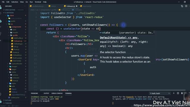 MERN Stack Build a Social Media App #12 Follow [2] смотреть онлайн