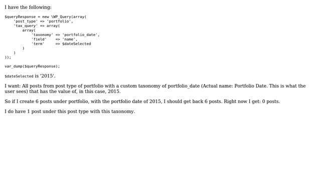 Wordpress: How to query Posts from a custom post type which contains a custom taxonomy? смотреть онлайн