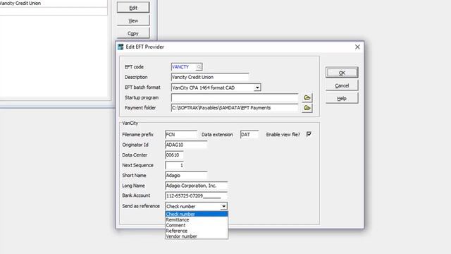 Adagio Payables - EFT Setup смотреть онлайн
