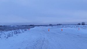 Mercedes GLE (ML) торможение и стабилизация на снегу