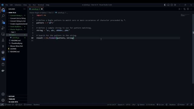 Mastering RegEx in Python | 2 - Asterisk Pattern смотреть онлайн
