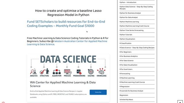 How to create and optimise a baseline Lasso Regression Model in Python смотреть онлайн