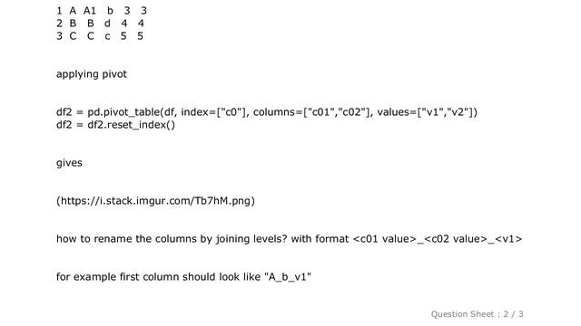 Pandas : pandas pivot table rename columns смотреть онлайн