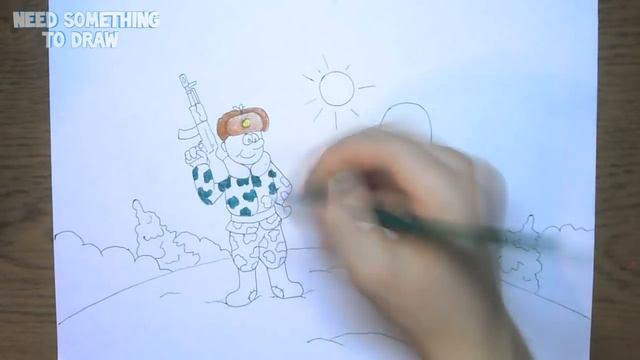 Как нарисовать прикольный рисунок на 23 февраля смотреть онлайн