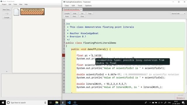 Floating Point & Boolean Literals | ICSE Computer Applications | Java & BlueJ смотреть онлайн